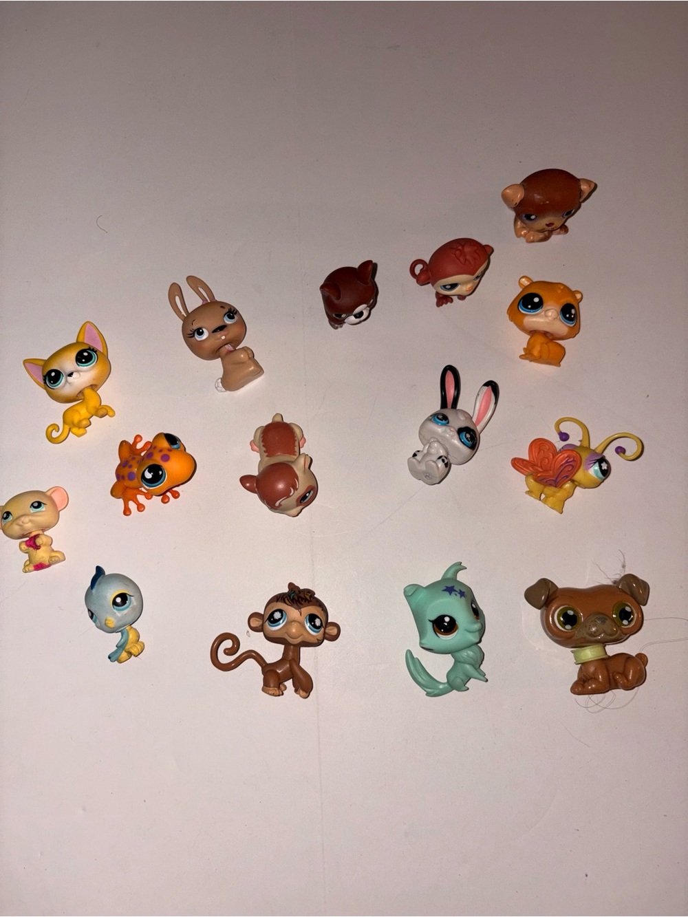 Authentic Vintage LPS Mixed Lot, 15 Hasbro Littlest Pet Shop Figures Bundle